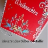 Weihnachtskarte frohe Weihnachten Rot & Silber Festtag-Karte