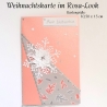 Weihnachtskarte frohe Weihnachten Festtag-Karte Rosa & silbern