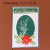 Weihnachtskarte frohe Weihnachten Festtag-Karte Weiß-Grün Oval