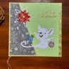 Kinder-Weihnachtskarte frohe Weihnachten Festtag-Karte mit Maus