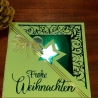 Weihnachtskarte frohe Weihnachten Grün-Metallic Gold Heilig Abend