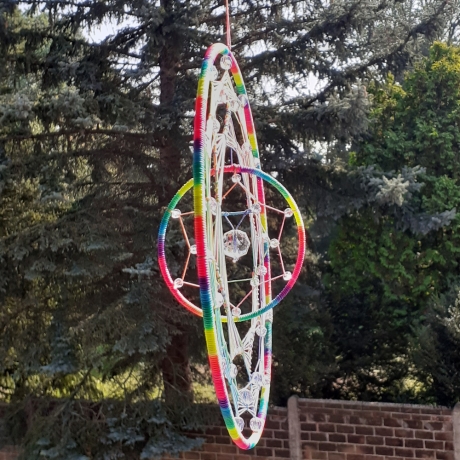 Traumfänger & Perlen Wandschmuck Wohndeko Dreamcatcher (2 in 1)