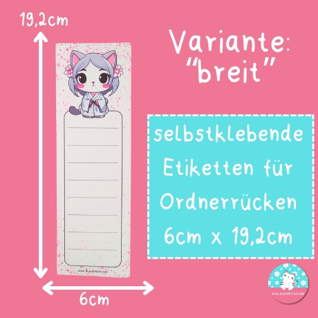 Ordnerrücken Geisha - Etiketten - Ordneretiketten - Ordnersticker