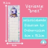 Ordnerrücken Lavendel Fantasie Ordneretiketten Ordnersticker
