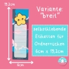 Ordnerrücken kawaii Stern Etiketten Ordneretiketten Ordnersticker