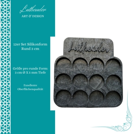 Silikonform Set's Rund in verschiedenen ⌀ und 5mm Tiefe