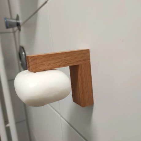 Magnetseifenhalter / Seifenhalter Holz/ inkl. Plättchen 