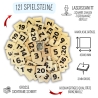 Eselspiel 2.0 Eckig + Volle Zahlen + 121 Teile Holz + Beutel - 