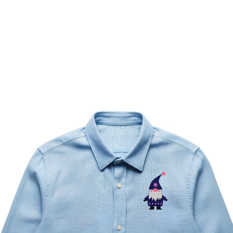 Stickdatei Blauer Winter-Gnom 52,32 x 82,94 mm DMC-Farben