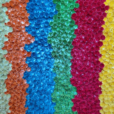 Color Field Composition... PaperArt - Unikat - Quilling Kunst