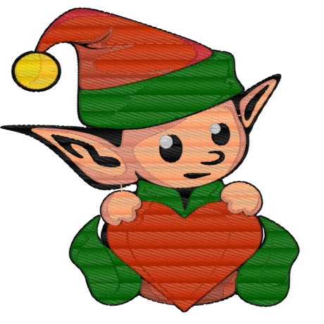 Süßer Elf Stickdatei 10 x 10 cm