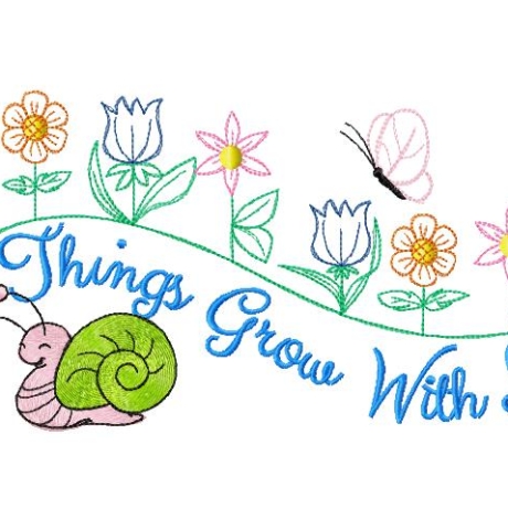 Frühling 294x126 mm   -  Stickdatei bei Michis Textilatelier