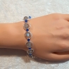 Mystisches Armband Schmuck Rauchgrau mit Blau Universum