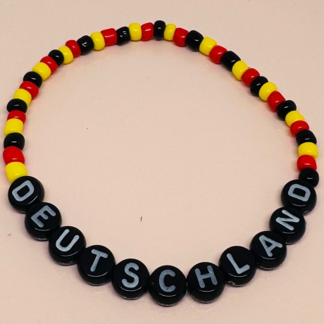 Deutschland Fan-Armband personalisiert  WM EM Armband Wunschtext