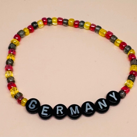 Deutschland Fan-Armband personalisiert  WM EM Armband Wunschtext