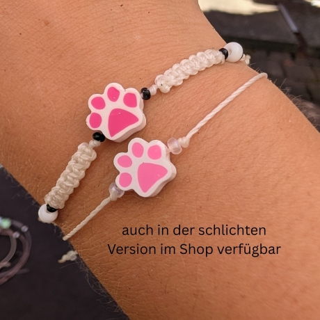 Pfoten Armband Macramee – Tierliebe Schmuck
