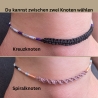 Fußkettchen in Wunschfarben mit Makrameedetail