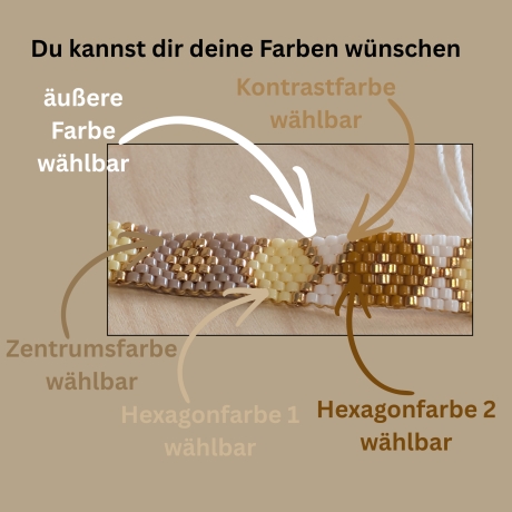Armband mit geometrischem Muster Wunschfarben | modernes Armband