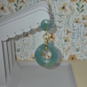 Handgefertigte Polymer Clay Ohrringe – Edle Apatit-Optik