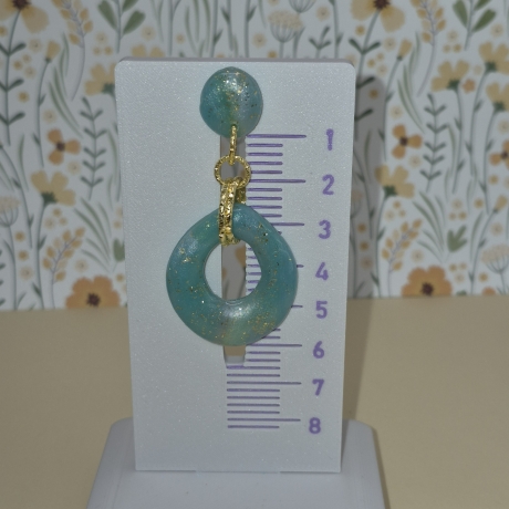 Handgefertigte Polymer Clay Ohrringe – Edle Apatit-Optik