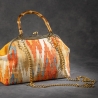 Handgemachte  Tasche – Orange/Rosa Ikat-Muster