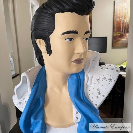 Büste von Elvis. Wunderschöne Dekoration. 48 cm
