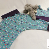 Babyset Hose und Mütze mint Sterne Gr. 62/68