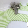 Babyset Hose und Mütze Streifen grün weiß Gr. 62/68
