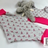 Babyset Hose und Mütze Flamingo grau pink Gr. 62/68