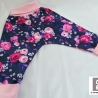 Hose 74/80 Rosen Blumen blau pink  Mitwachshose Kinderhose