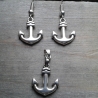 Anker Anchor Ohrringe und Anhänger im Set maritim Segeln