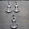 Anker Anchor Set Ohrringe und Kettenanhänger maritim