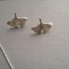 SET Ginko Blatt Anhänger & Ohrstecker Kette 925 Silber