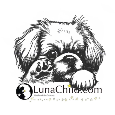 Stickdatei Pekinese Axel Hund realistisch