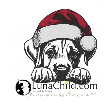 Stickdatei Rhodesian Ridgeback mit Mütze Hund Simon