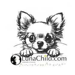 Stickdatei Chihuahua langhaar Juna Welpe Hund Stickdatei Chihuahua langhaar Juna Welpe Hund