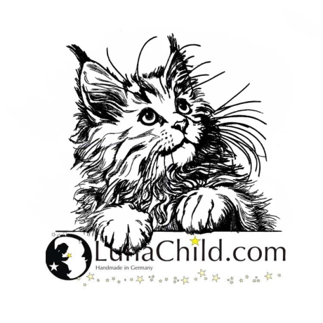 NEU Stickdatei Maine Coon Katze Kätzchen Kiss Kitten