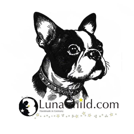 Stickdatei Boston Terrier Ignaz Hund realistisch