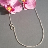 Gehämmerte Love Infinity Kette seitlich 925 Silber