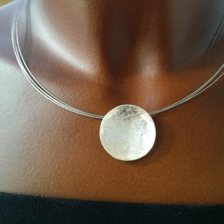 Edle gehämmerte Silberschale 925 Silber