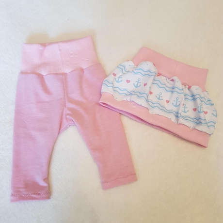 Leggings und Ballonrock mit Ankern als Set