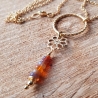 OPAL kette, 925 Silber/vergoldet, Vermeil, Welo, Collier