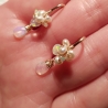 äthiopischer OPAL und Perlen, Ohrringe, Hochzeit, goldfill