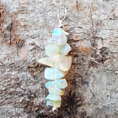 Welo- Opal Anhänger, Kettenanhänger, 925 Silber