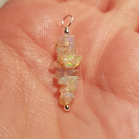 Welo- Opal Anhänger, Kettenanhänger, 925 Silber