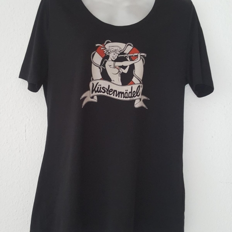 Küstenmädel Rockabella Seemannsbraut Retro Shirt schwarz