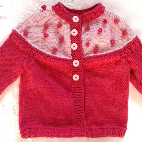 Strickjacke Kinder in Pink Größe 98/104