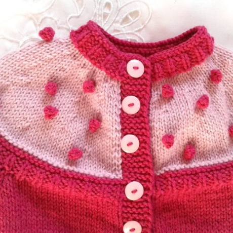 Strickjacke Kinder in Pink Größe 98/104
