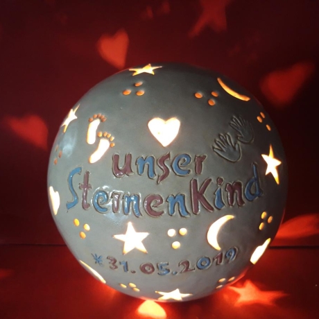 Namenslampe für Sternenkinder Erinnerung personalisierte Lampe