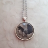 Kette Cabochon Anhänger Frau Belle Vintage Stil